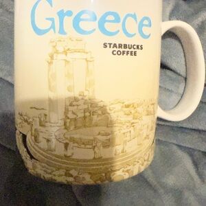 Starbucks Greece Mug - Cream and Blue